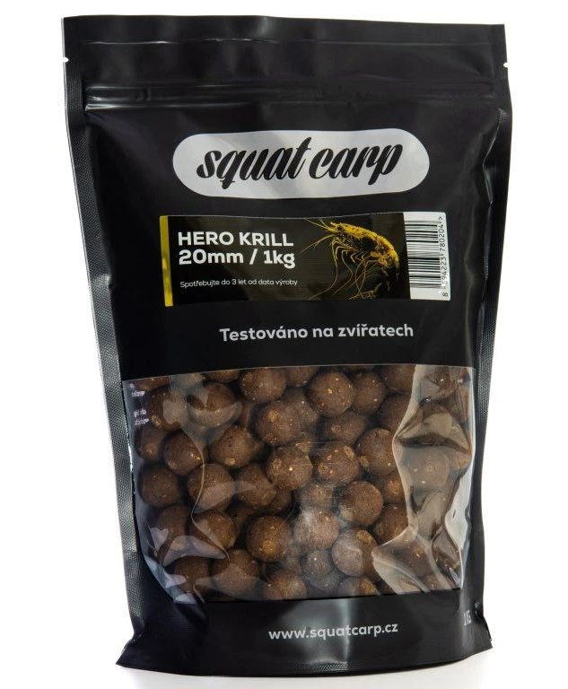 Squat carp boilies hero krill - 5 kg 20 mm