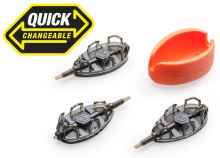 Mivardi Sada Rýchlovýmenných Method Krmítok QMR Grip L 30 g + 40 g + 50 g + Formička (1)