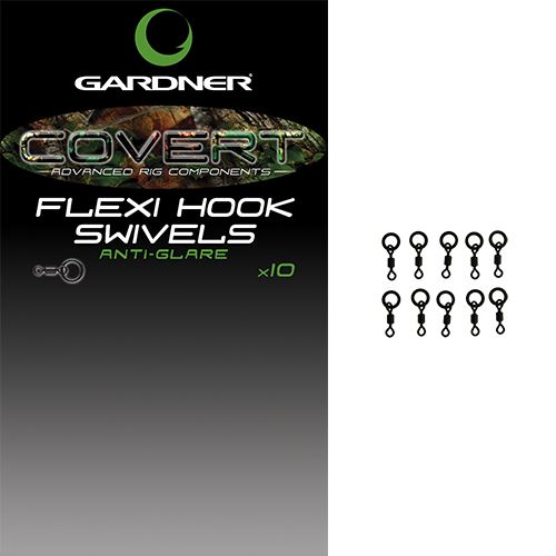 Gardner Obratlík s Krúžkom Covert Flexi Hook Swivels 10 ks Veľkosť 20