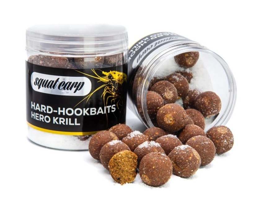 Squat carp tvrdené boilies hard hookbaits hero krill 170 g - 24 mm