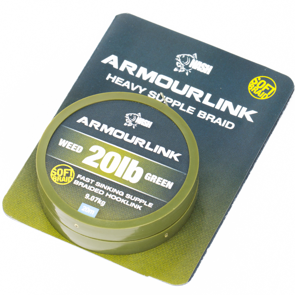 E-shop Nash šnúrka armourlink weed 20 m-nosnosť 25 lb