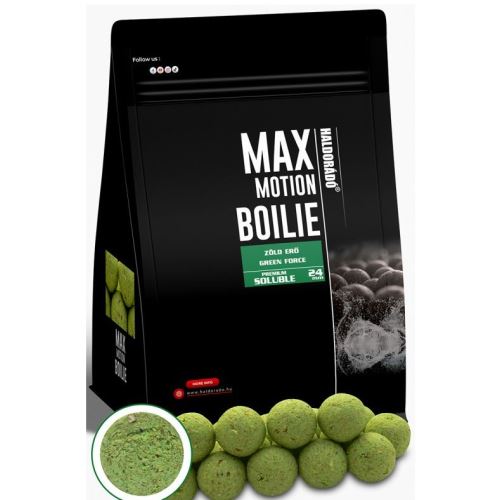 Haldorádó Rozpustné Boilies Max Motion Premium Soluble 800 g 24 mm -Green Force