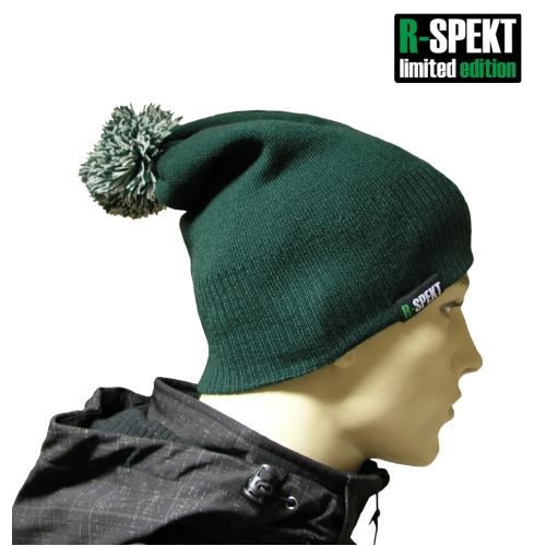 R-spekt Čiapka PomPom DUO beanie style zelená