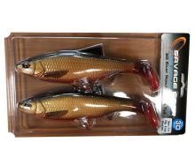 Savage Gear Gumová Nástraha Plotica 3D River Roach 2 ks Blood Belly - 22 cm 125 g (1)