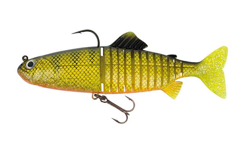 Fox rage gumová nástraha replicant jointed uv natural perch  - 20 cm 120 g