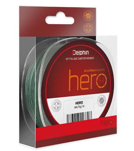 Delphin splietaná šnúra hero-priemer 0,14 mm / nosnosť 9,10 kg / návin 117 m