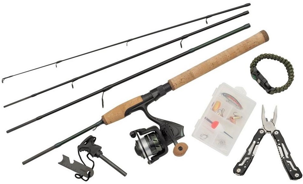 Abu garcia prút set diplomat wilderness 664 l survival combo 1,98 m 3-12 g 4 diely