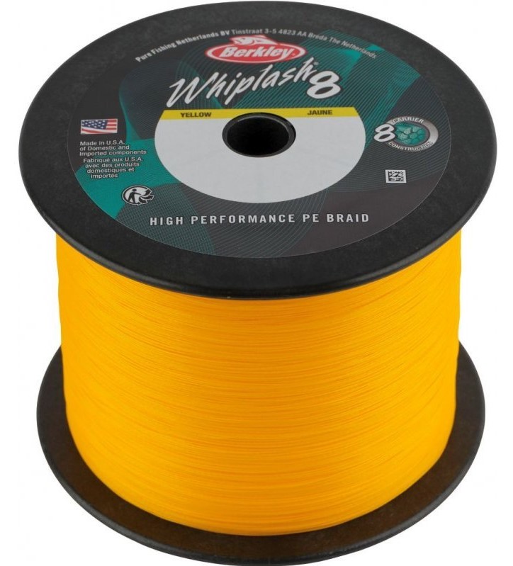 Berkley splietaná šnúra whiplash 8 yellow metráž - 0,08 mm 12,9 kg