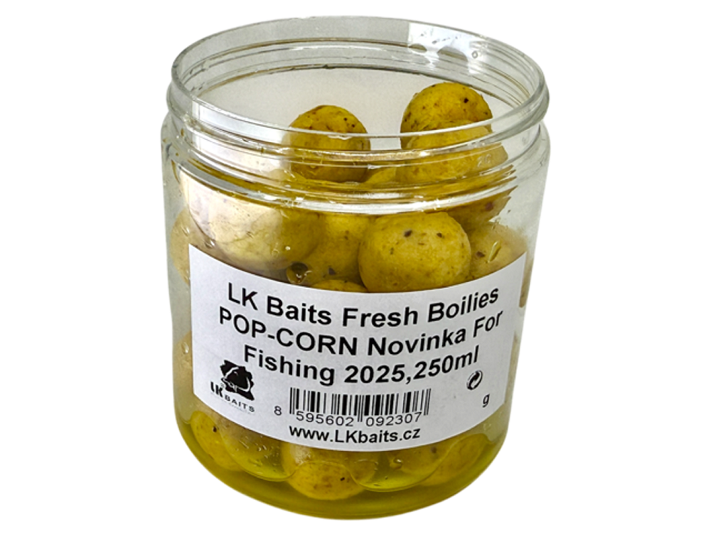 E-shop Lk baits fresh boilie popcorn 18 mm 250 ml