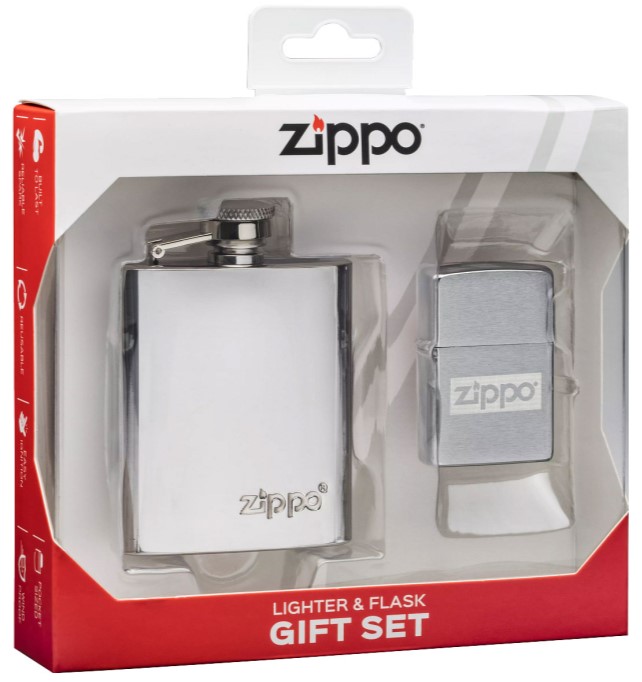 Zippo sada - placatka a zippo benzínový zapaľovač.