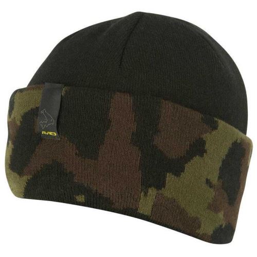 Avid Carp Čiapka Black And Camo Beanie