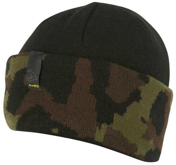 Avid carp čiapka black and camo beanie