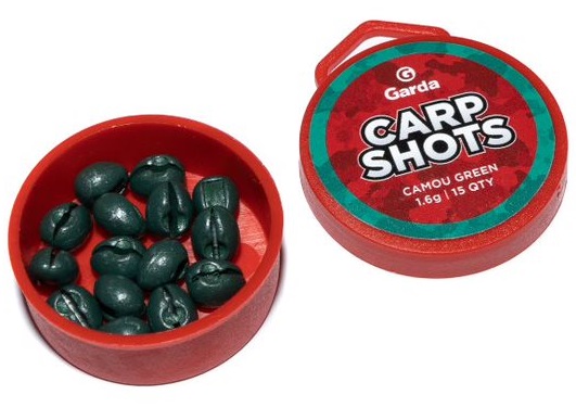 E-shop Garda bročky carp shots camou green - 15 ks 1,6 g