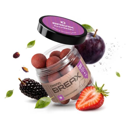 Delphin Vyvážené Boilies BreaX SweetBERRY Moruša Jahoda Slivka 100 g
