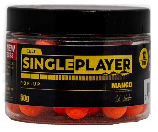 Singleplayer plávajúce boilies pop-up boilies mango 50 g - 16 mm