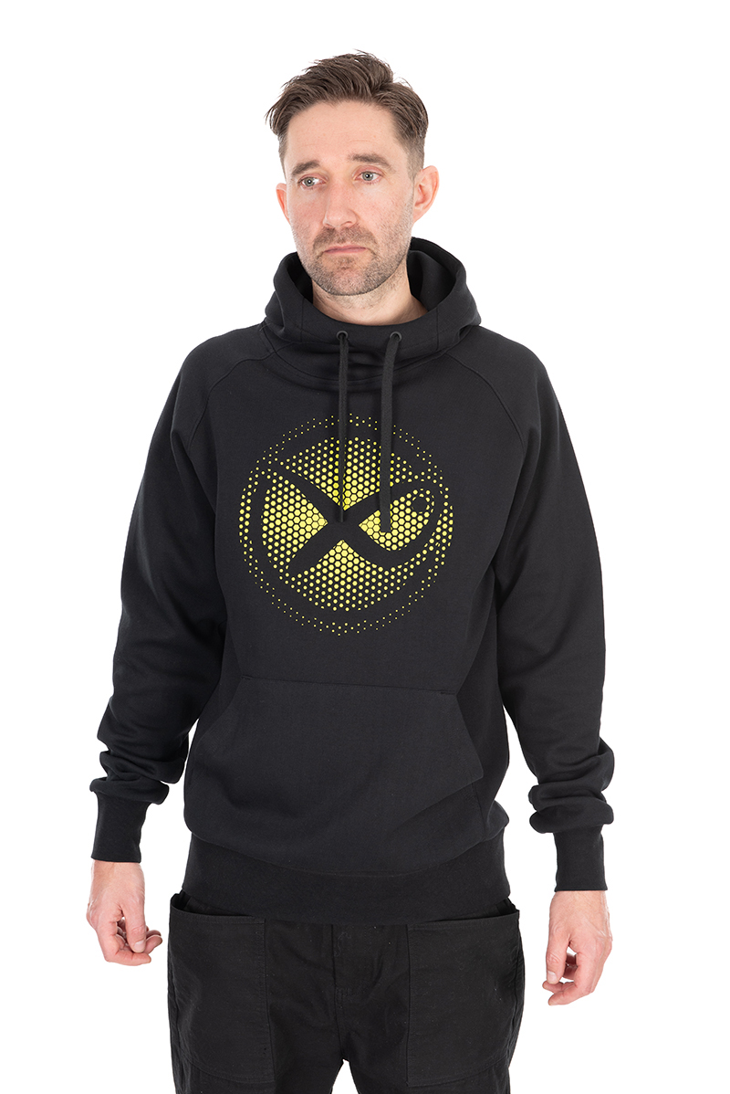 Matrix mikina large fade logo hoody black lime - s
