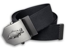 Textilný Opasok S Kovovou Prackou Kapor - Čierny - Darčekové balenie (1)