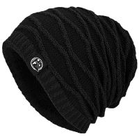 Hotspot Design Zimná Čiapka s Kožuškom Čierna