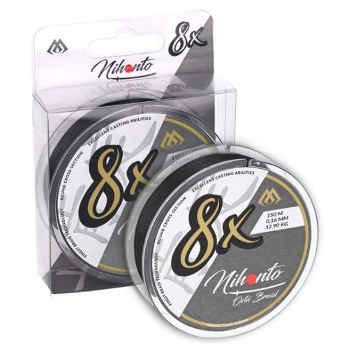 Mikado Splietaná Šnúra Nihonto Octa Braid Čierna 150 m