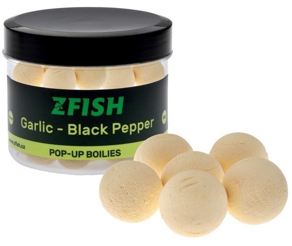 Zfish plávajúce boilies pop-up 60 g 16 mm - cesnak čierne korenie