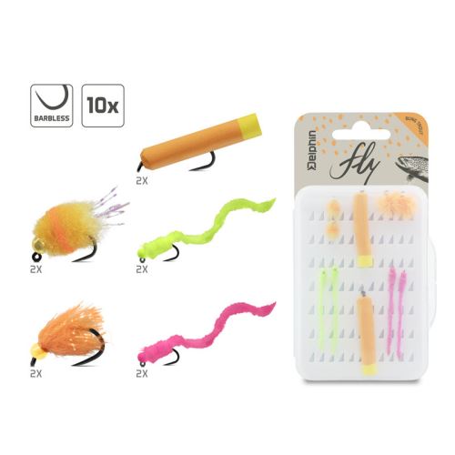 Delphin Sada Umelých mušiek FLY Trout 10 ks