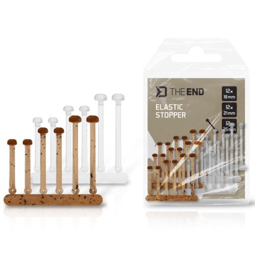 Delphin Elastická Zarážka TheEND Ground+Clear 18,21,25 mm 36 ks