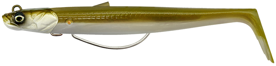 E-shop Savage gear gumová nástraha sandeel v2 wl sinking khaki 2+1 - 13 cm 33 g