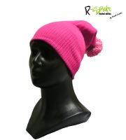 R-spekt Detská čiapka PomPom DUO beanie ružová (4)