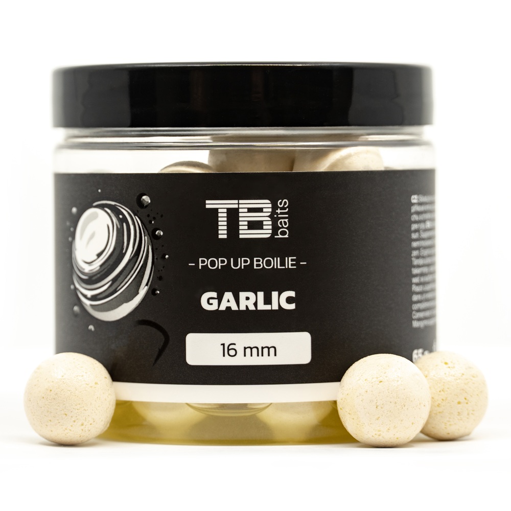 E-shop Tb baits plávajúce boilie pop-up white garlic + nhdc 65 g-16 mm