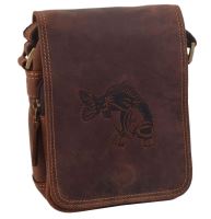 Mercucio Pánske Kožené Crossbody Tmavohnedé Kapor