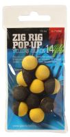 Giants Fishing Penové Plávajúce Boilie Zig Rig 10 mm-čierno žltá