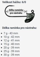 RedBass Jigová Hlavička Neviaznúca StandUp Pro Sickle 5 ks 6/0 (2)