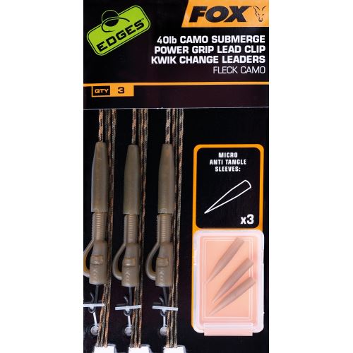 Fox Hotové Montáže Edges Camo Submerge Power Grip Lead Clip Kwik Change