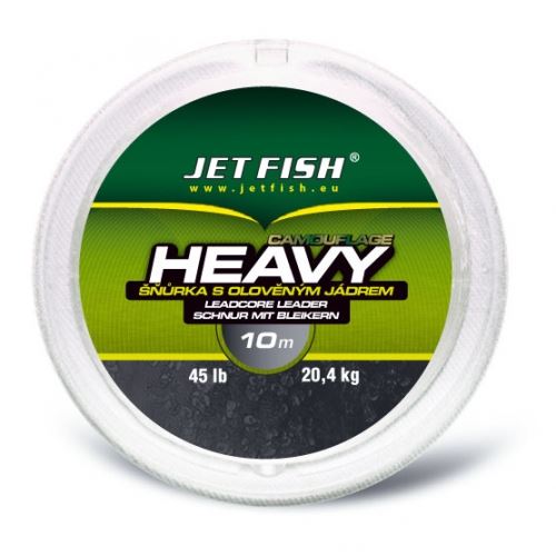 Jet Fish náväzcová šnúra Heavy camouflage 10m 45lb - Farba BROWN CAMO