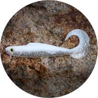 RedBass Gumová Nástraha Twister Kixter White G - 12,5 cm 14 g