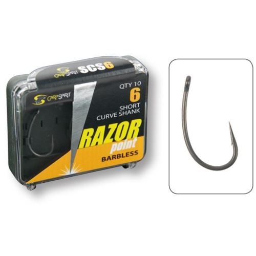 Carp Spirit Háčiky Short Curve Shank Barbless 10 ks