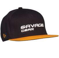 Savage Gear Šiltovka Flat Peak 3D Logo Cap One Size Black Ink (1)
