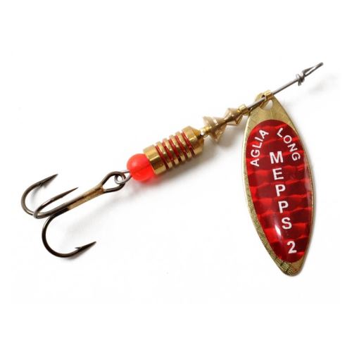Mepps Blyskáč Aglia Long Zlatá/Červená Perleť