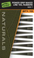 Fox Prevleky Edges Naturals Power Grip Naked Line Tail Rubbers Size 7 10 ks