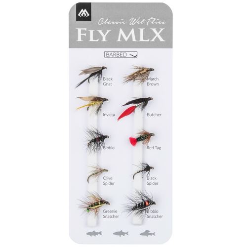 Mikado Sada Umelých Mušiek Wet Flies Barbed 10 ks