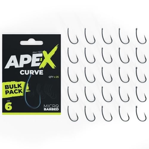 RidgeMonkey Háčiky Ape-X Curve Barbed Bulk Pack 25 ks