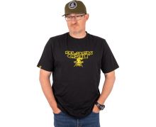 Black Cat Tričko Distressed Logo Black Tee - XXXL