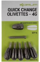 Korum Rýchlovýmenná Záťaž Quick Change Olivettes - 4 g