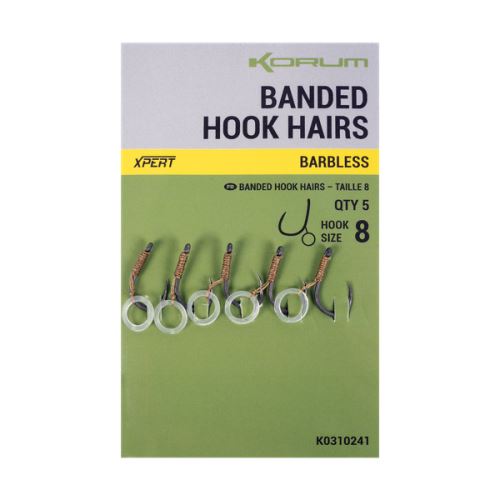 Korum Háčik s Gumičkou Banded Hook Hairs Barbless