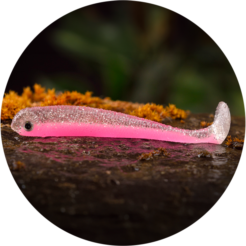 Redbass gumová nástraha ripper swimmer slim pink g uv - l 88 mm