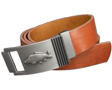 Kožený Opasok Kapor 40 mm Vruby Hnedý