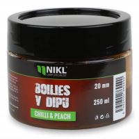 Nikl Boilies V Dipe Chilli & Peach 250 g - 24 mm