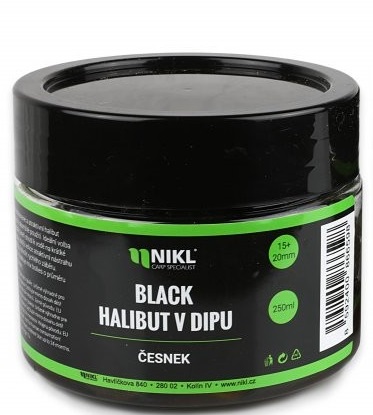 Nikl pelety v dipu black halibut-15+20 mm 250 g krill berry