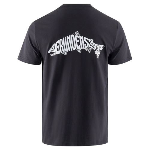 Grundéns Tričko Eat Your Words HD Pocket Tee Salmon Graphic Black