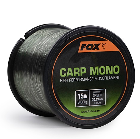 Fox vlasec carp mono zelená - 1000 m 0,35 mm 18 lb